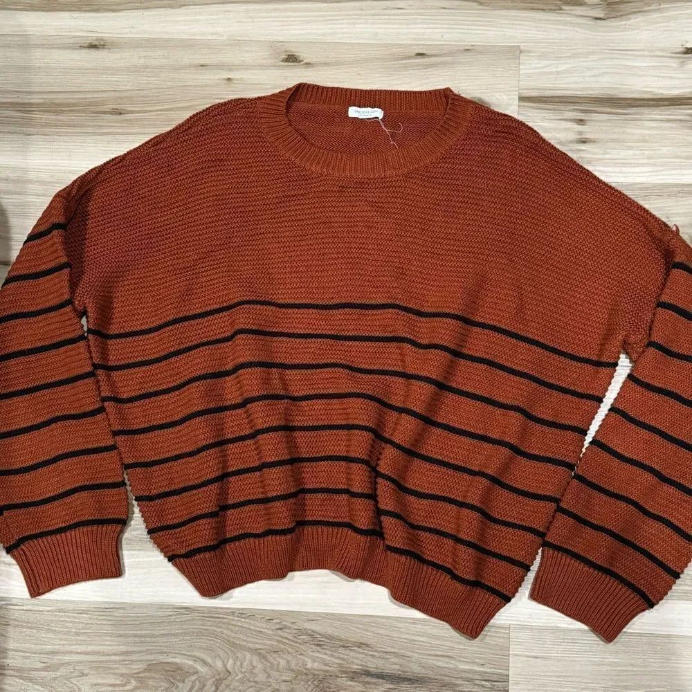 Chic Soul Striped Knit Oversized Sweater Women’s Large